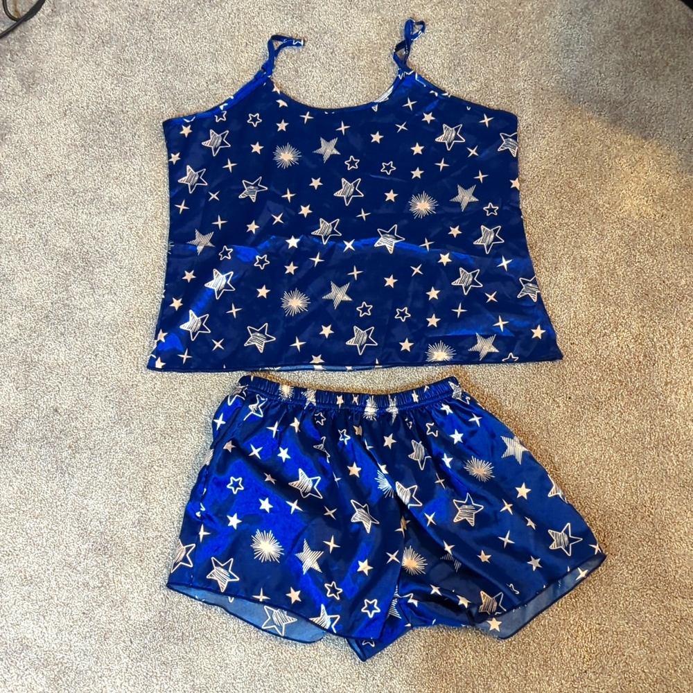 Blue star pajamas short set